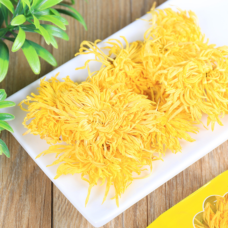 Golden Silk Imperial Chrysanthemum Tea (Chrysanthemum morifolium) — Wuyuan Huang Ju Flower Tea quality and texture