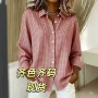 长袖跨境翻领格子衬衫