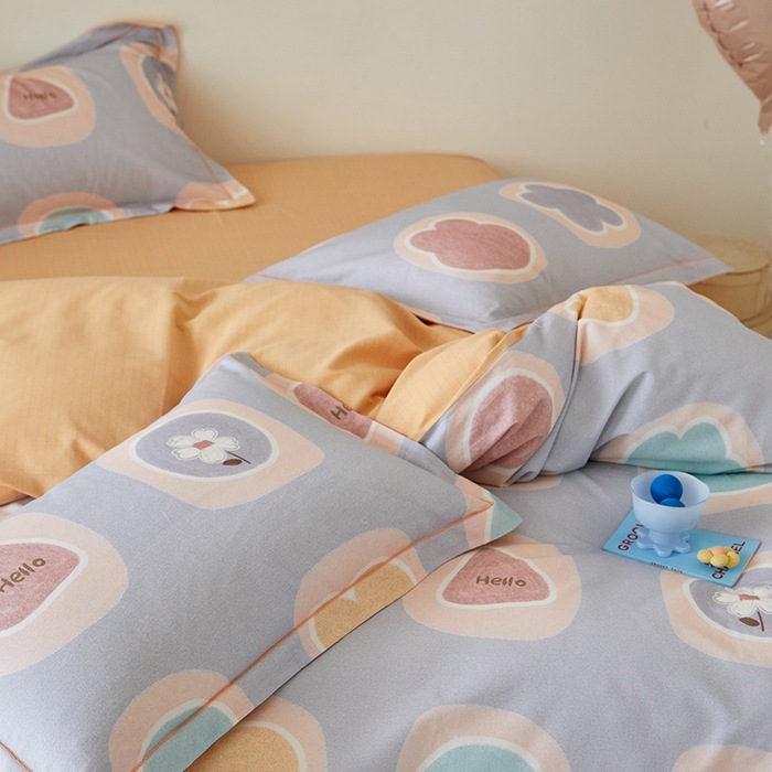 Nuevo 100% algodón de clase A algodón molido cuatro piezas de ropa de cama de cuatro estaciones gruesa dormitorio tres piezas de caja de regalo
