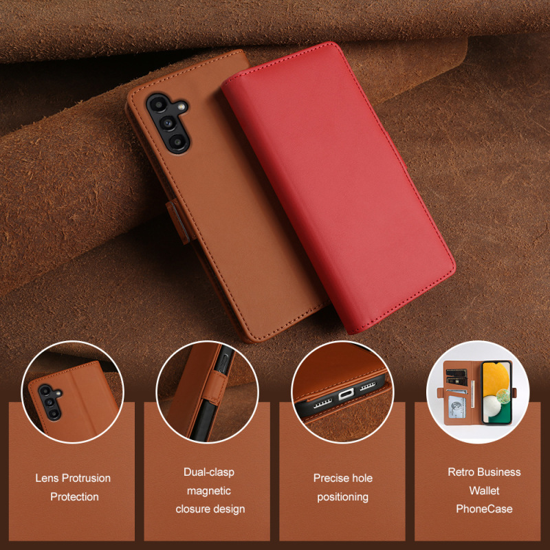 Suitable for Samsung Galaxy A13 Wallet Flip-Style Pu Leather Phone Case Book Cover Protective Cover