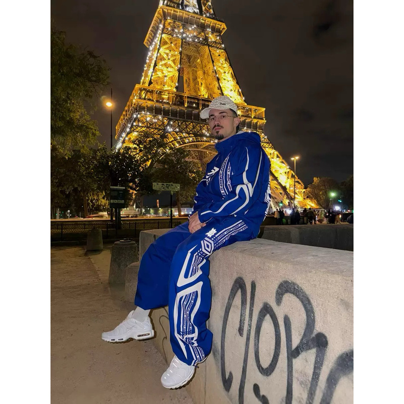 Cross-Border Mertra Collaboration Zip-Up Reflective Jacket Set Casual Sports European and American Celebrity Style Trendy