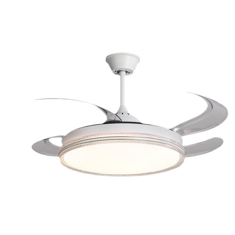 lámpara de ventilador de techo de comedor invisible lámpara de ventilador moderna y simple nuevo inversor de frecuencia inteligente de control remoto de voz lámpara de ventilador de techo de dormitorio