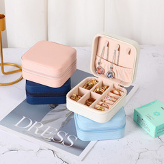 本店方形PU款首飾盒耳釘耳環戒指盒首飾收納盒大量沖銷量