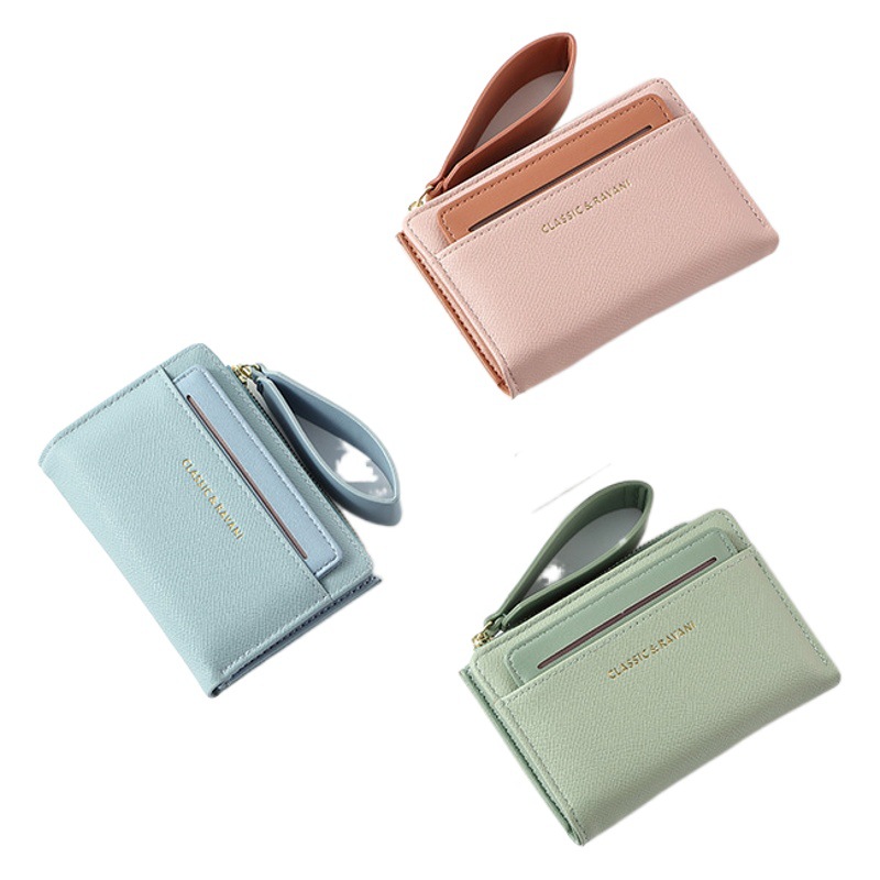 Cartera nueva, tarjetero, cepillo antirrobo corto todo en uno, tarjetero de crédito multifuncional, tarjetero de monedero de cuero, tarjetero