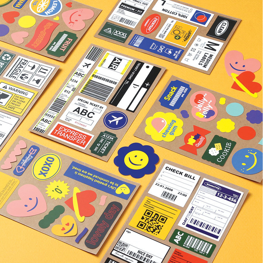 Corea del Sur creativo etiqueta pegatinas PVC impermeable decorativo taza de agua pegatinas diario teléfono móvil pegatinas estudiante papelería pegatinas