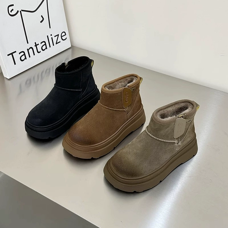 Keep warm non-slip matte low boots, 2024 years