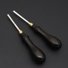 皮革削边器檀木柄D2钢刀头植鞣革倒角修边diy手工皮具制作工具