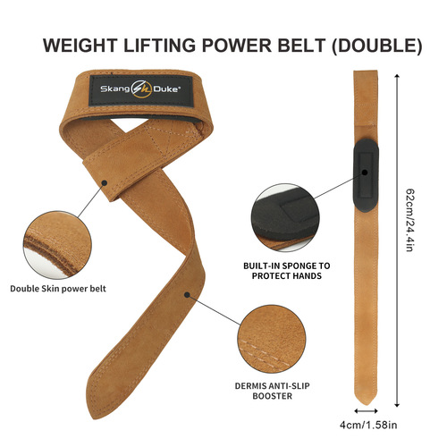 Deadlift booster strap cowhide wrist strap strength training weightlifting protective gear bench press pull-up auxiliary strap protective gear