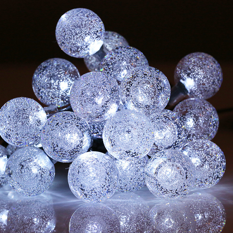 Excelente producto transfronterizo LED luz de bola de burbuja solar cadena de luces decorativas de vacaciones luces de ambiente de patio al por mayor