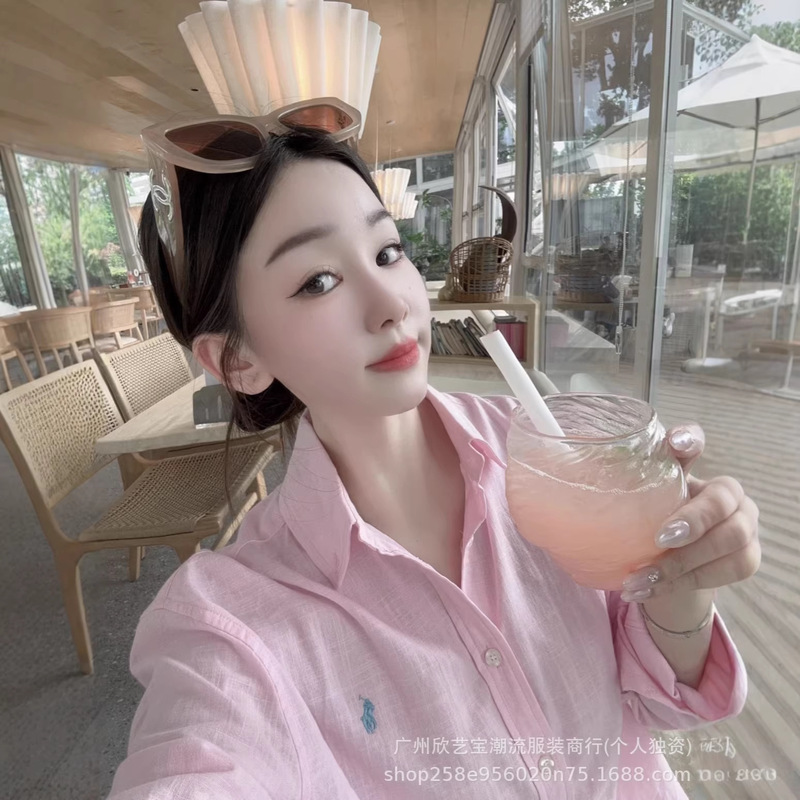 Raff 26 Early Spring New Cotton and Linen Classic Old Money Style Shirt, Loose Casual Versatile Long-Sleeve Women's Candy Color Shirt