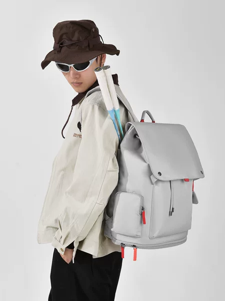 Large-Capacity Simple Business Backpack for Male College Students, Casual Sports, Badminton, Waterproof, 17inch Computer Backpacks