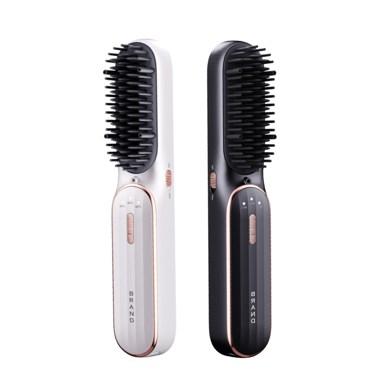 ワイヤレスヘアストレートニングコームヘアストレートナークロスボーダーポータブル充電式マイナスイオンヘアケア急速加熱エッセンシャルオイルヘアストレートニングコーム|undefined