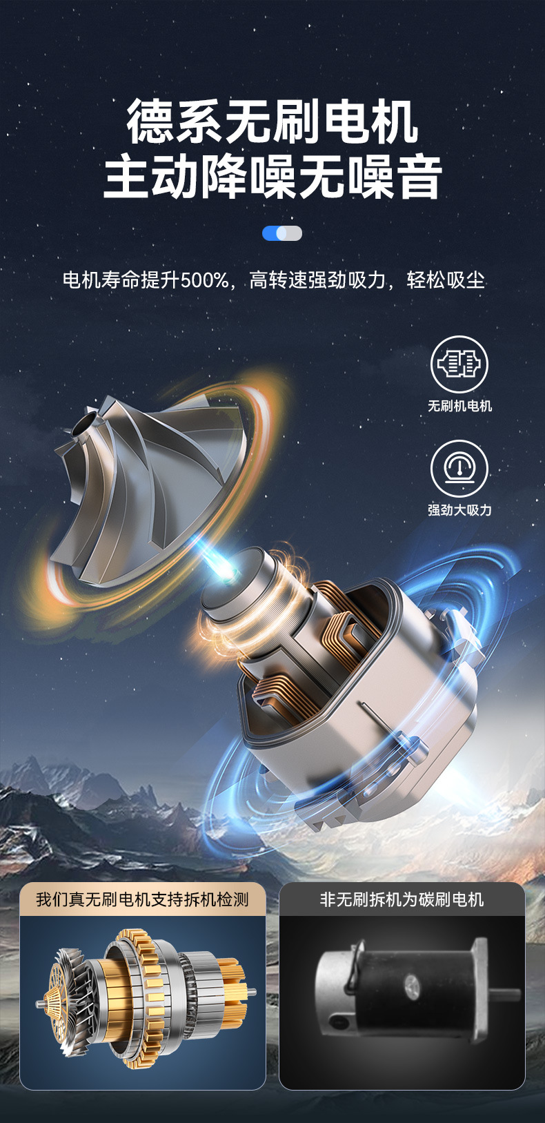 Car Vacuum Cleaner Car Wireless Charging Suction and Blow Dual-Purpose Household Mini Handheld Car High Power Vacuum Cleaner