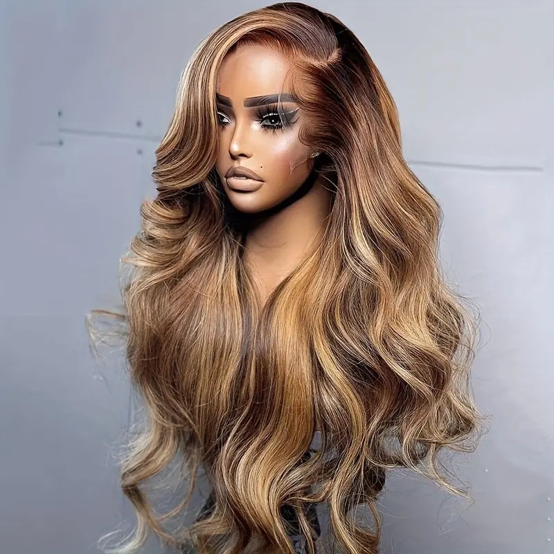 Extensions à clips synthétiques perruque synthétique ondulée_voghion.com