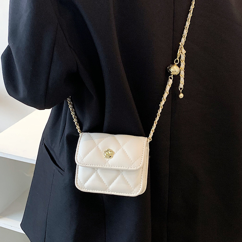 Mini Small Bag Crossbody Bag for Women Versatile Ins Quilted Chain Small Square Bag 2022 New High-End Texture Mobile Phone Bag