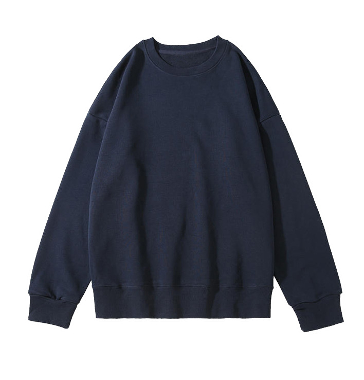 純綿スウェットシャツ カスタム 380g ヘビーウェイト ドロップショルダー ラウンドネック スウェットシャツ 秋冬 大きいサイズ カジュアル カスタムスウェットシャツ ロゴ印刷