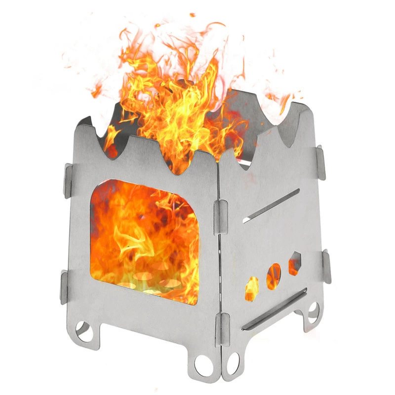 Открытый титановый дровяной печи Mountain Сельский гриль для барбекю Пикник для кемпинга Портативная палатка палатка внутри печи для обогрева печи оптом