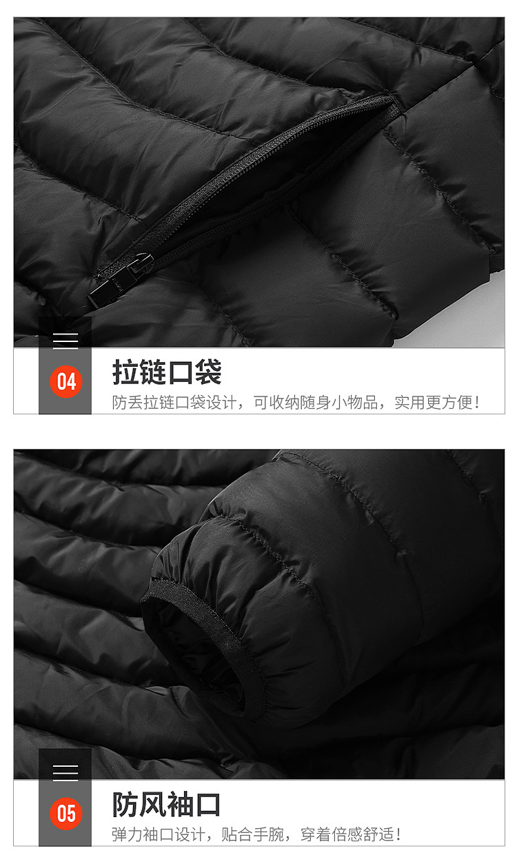 Cross-border exclusive supply of European, American and European code heating cotton-padded jackets, dual-control 15-zone intelligent constant temperature heating cotton-padded jackets for men in stock pic 20