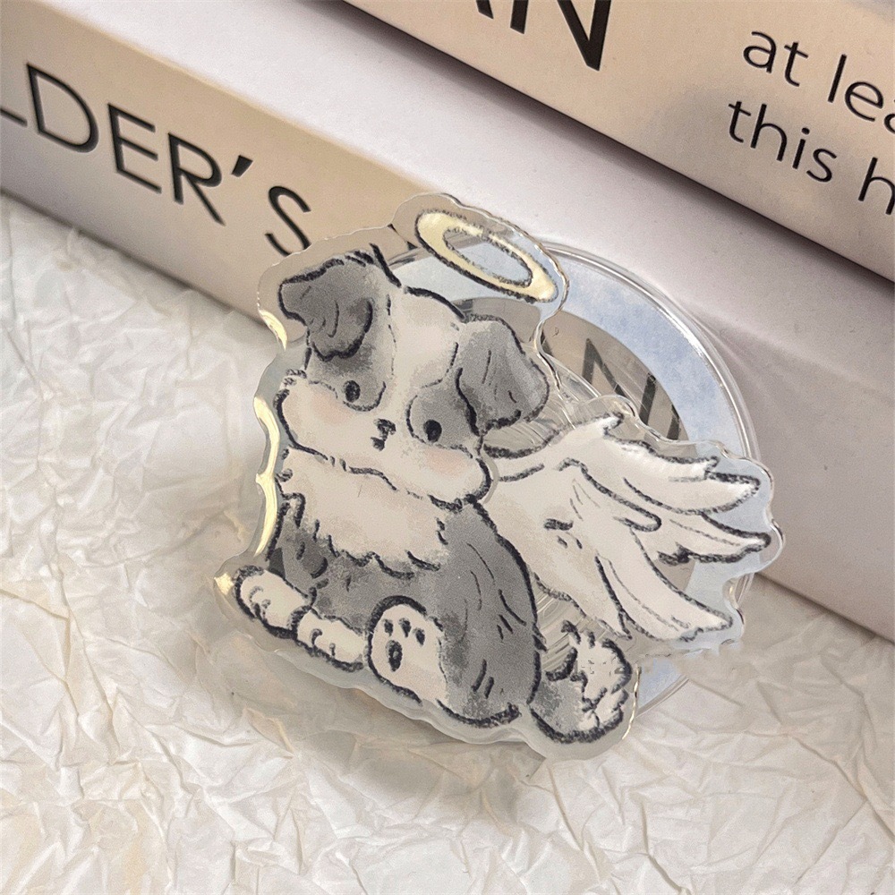 Angel wings dog magnetic stand