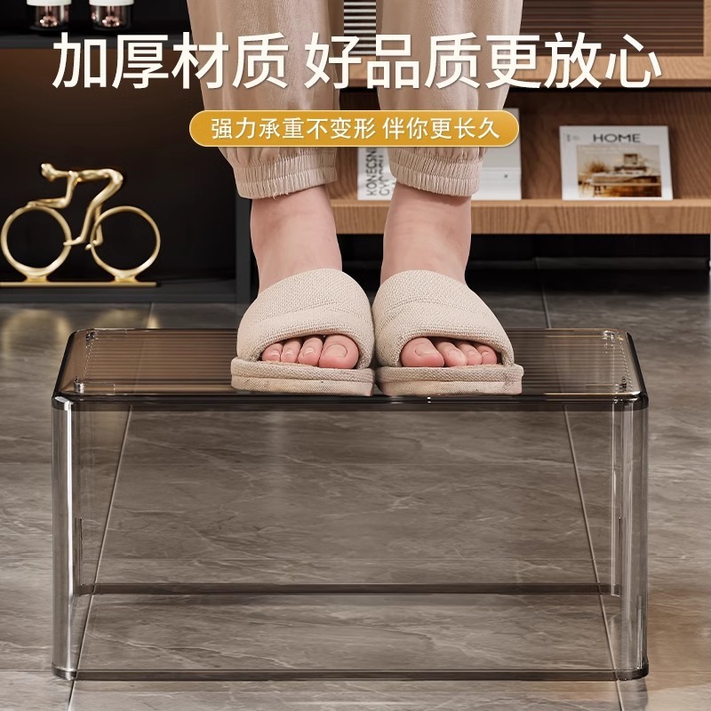 零食收纳箱桌面杂物玩具整理箱塑料置物筐长方形透明亚克力储物盒|undefined