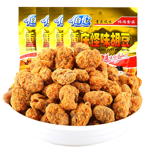 Chongqing strange-flavored bean snacks, spicy orchids, broad beans, dried nuts, ready-to-eat independent packets, supermarket food wholesale