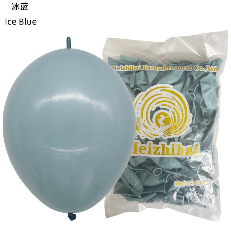 Macaron cola globo al por mayor globo de boda amor forma cadena cinturón decorativo aguja cola globo Día de San Valentín