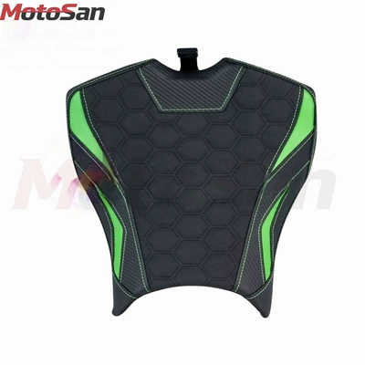 Motorcycle cushion — Z900, non-slip comfortable seat cushion, breathable - front-seat-cushion-honeycomb-style-green-original-seat-height