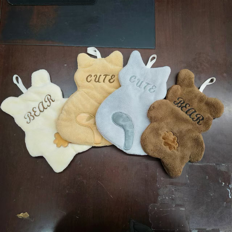 Cat towel hanging 2024 new cute super absorbent high color soft quick-drying hand towel Cat towel hanging 2024 new cute super absorbent high color soft quick-drying hand towel