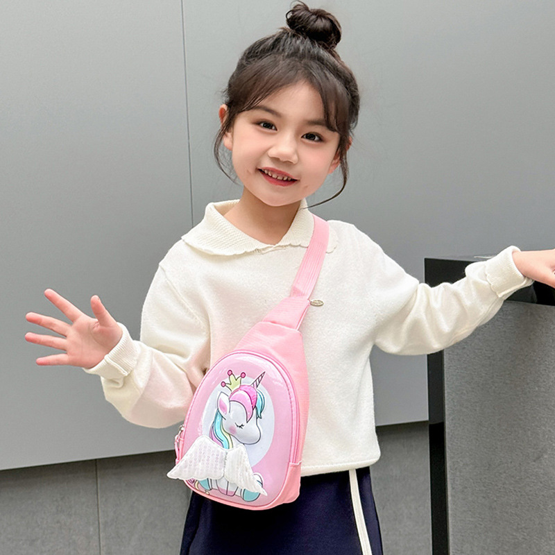 2025 nueva mochila de hombro infantil unicornio de dibujos animados bolsos de cáscara dura lindos niños niñas bolsos de pecho