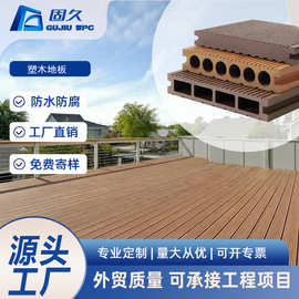 户外木塑地板 wpc 直纹实心塑木庭院木纹二代共挤平台露台地板