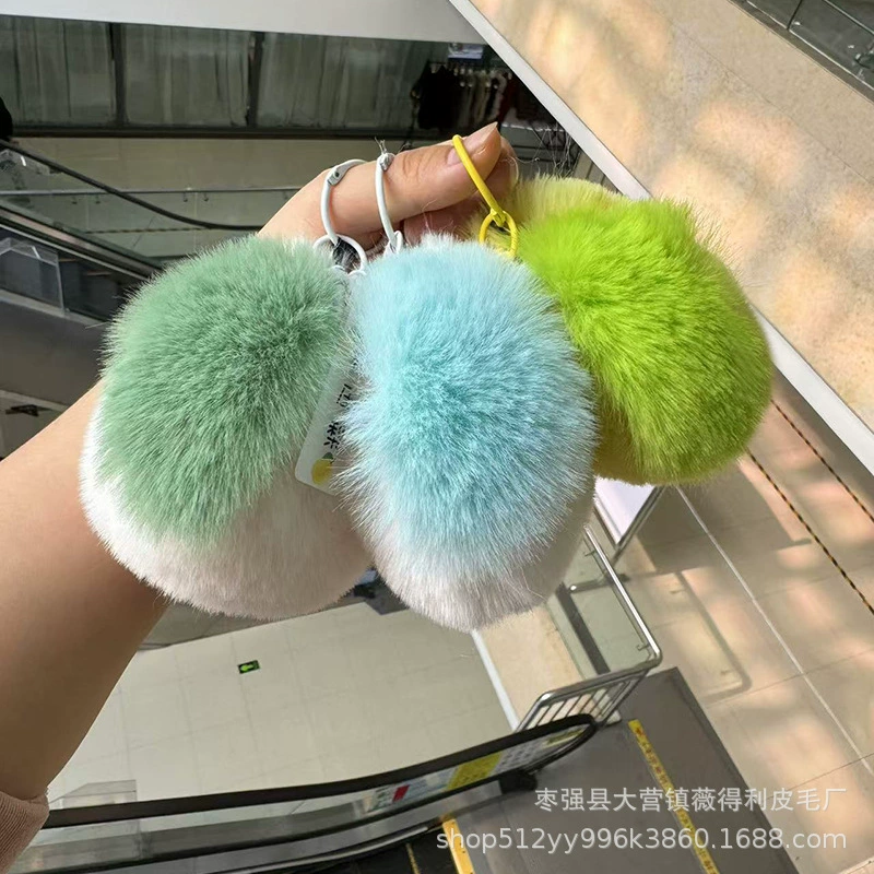 Симпатичная имитация рекс кролик меха груша подвеска сумка брелок плюшевые аксессуары брелок подвеска