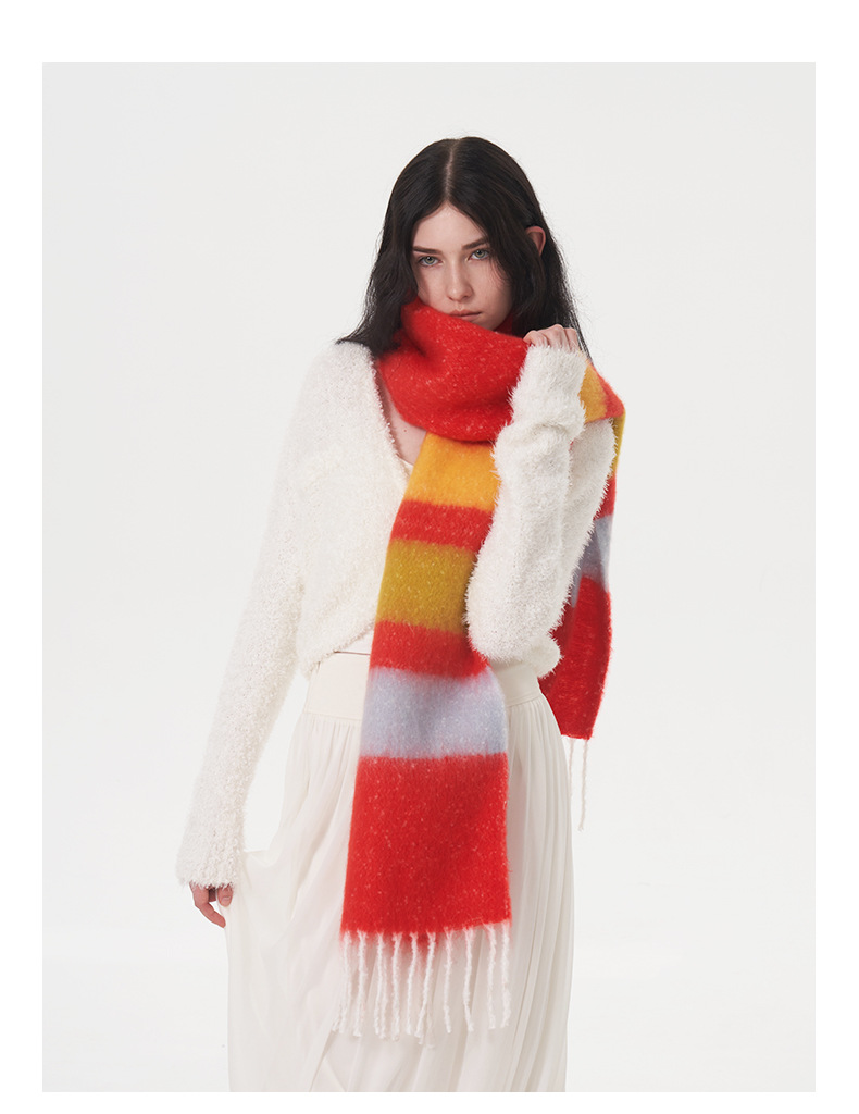 Sciarpa a quadri da donna - sciarpa morbida effetto cashmere_voghion.com