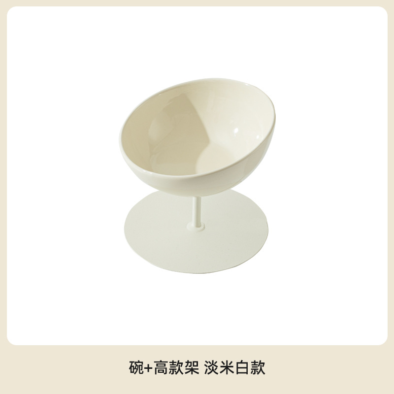 Cerámica de patas altas para gatos cuello de protección contra derrumbe tazón de grano para beber tazón de comida para perros productos para mascotas exportación transfronteriza