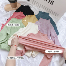 女童打底衫秋冬款2025儿童长袖t恤一体绒半高领上衣休闲可爱风