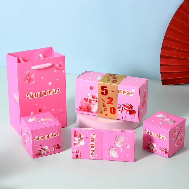 핑크 520 사랑해요 6겹 [무료 거들 + 선물가방]