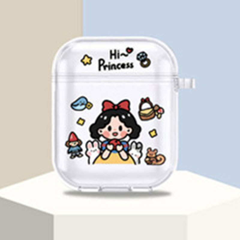 Moda de dibujos animados inalámbrica Bluetooth AirPods pro funda protectora diseño de nicho simple moda transparente funda protectora