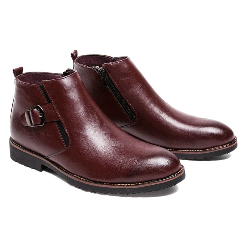 2022 Зимние новые мужские кожаные ботинки для трансграничной торговли, модные кожаные ботинки с высоким острым носком, ботинки Martin поколения