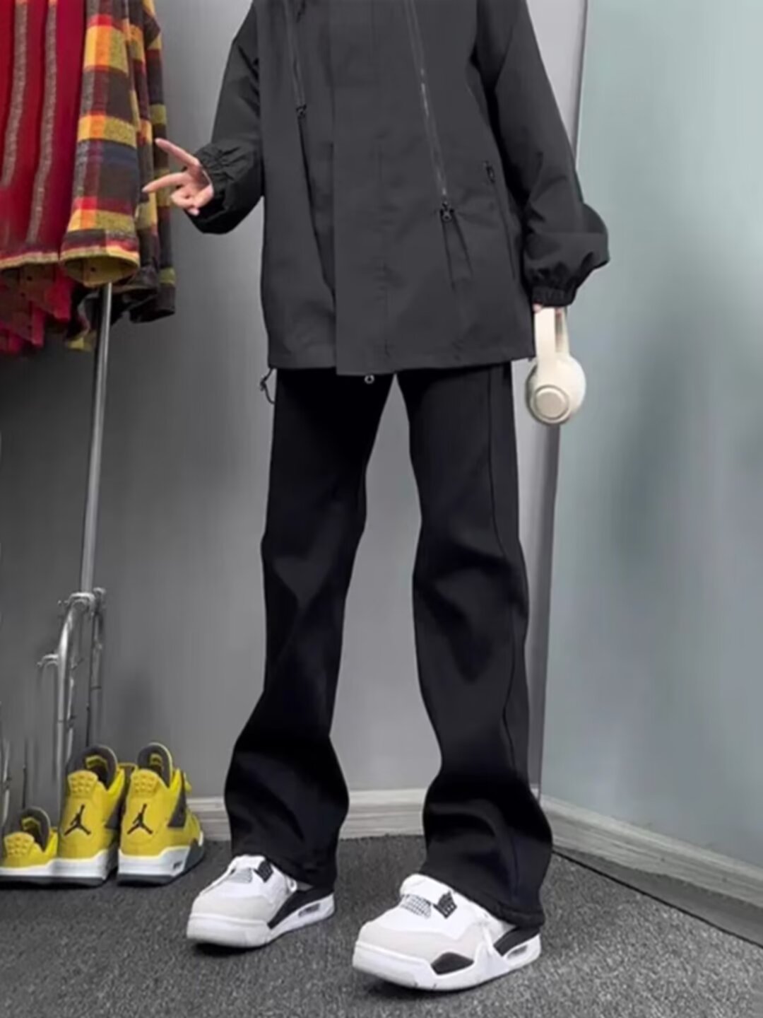 Estilo de Hong Kong hombres de moda verano nuevo estilo 2024 personalidad moda jeans hip-hop ins moda calle alta tendencia pantalones guapos