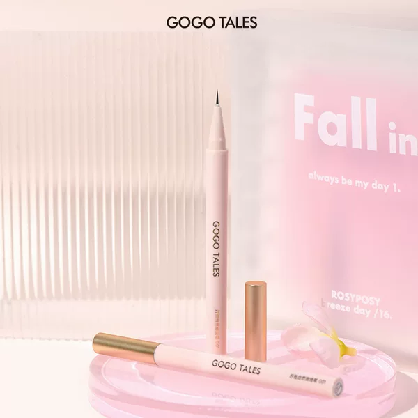 Gogo Tales Gogo Dance Slim Natural Eyeliner Pen for Lower Eyelashes and Under-Eye Lines, Brown Gt540