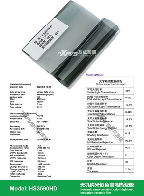 Ceramic Film Solar Film Glass, Automotive Film - 15230m-hs3590hd-hs-series