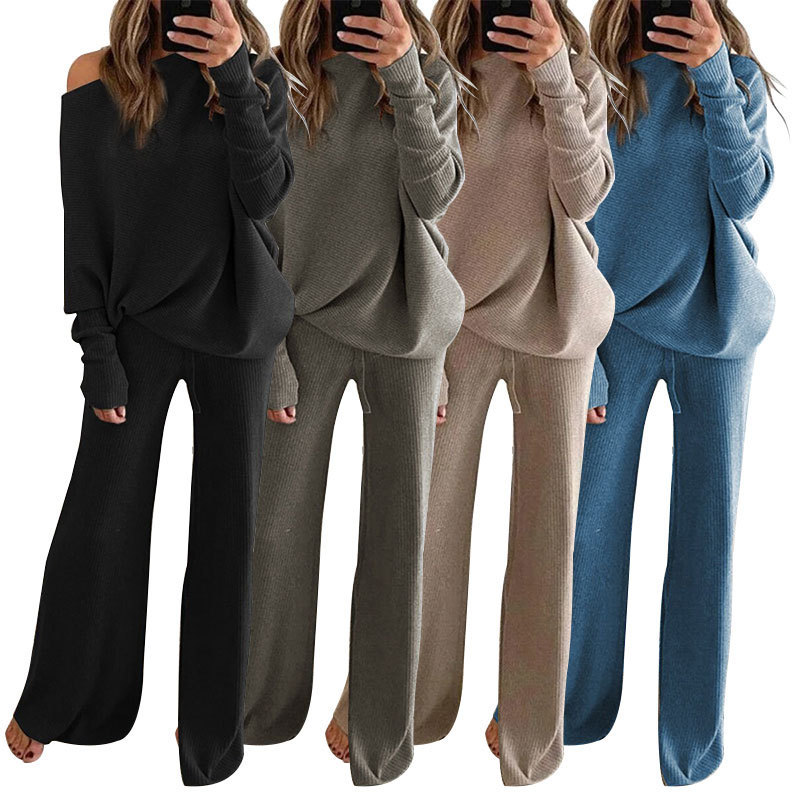 Women's Casual Solid Color Cotton Blend Polyester Patchwork Leisure Suit display picture 5
