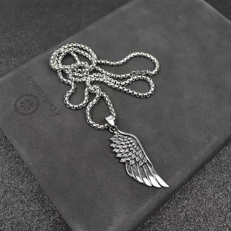 Feather Wings Necklace Hip Hop Style Pendant For Men And Women_voghion.com