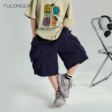 FULONGZAI亲子童装2024夏季男女童新款中大童洋气儿童休闲短裤子