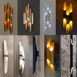 非标工程定制双头三头铝管竹子壁灯酒店客房走廊会所样板led灯