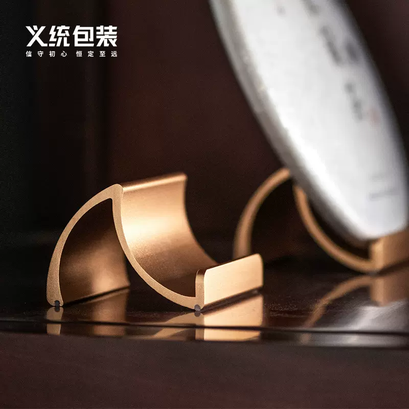 义统普洱茶架茶饼架优雅多功能铝合金金属展示架收纳架批发货架