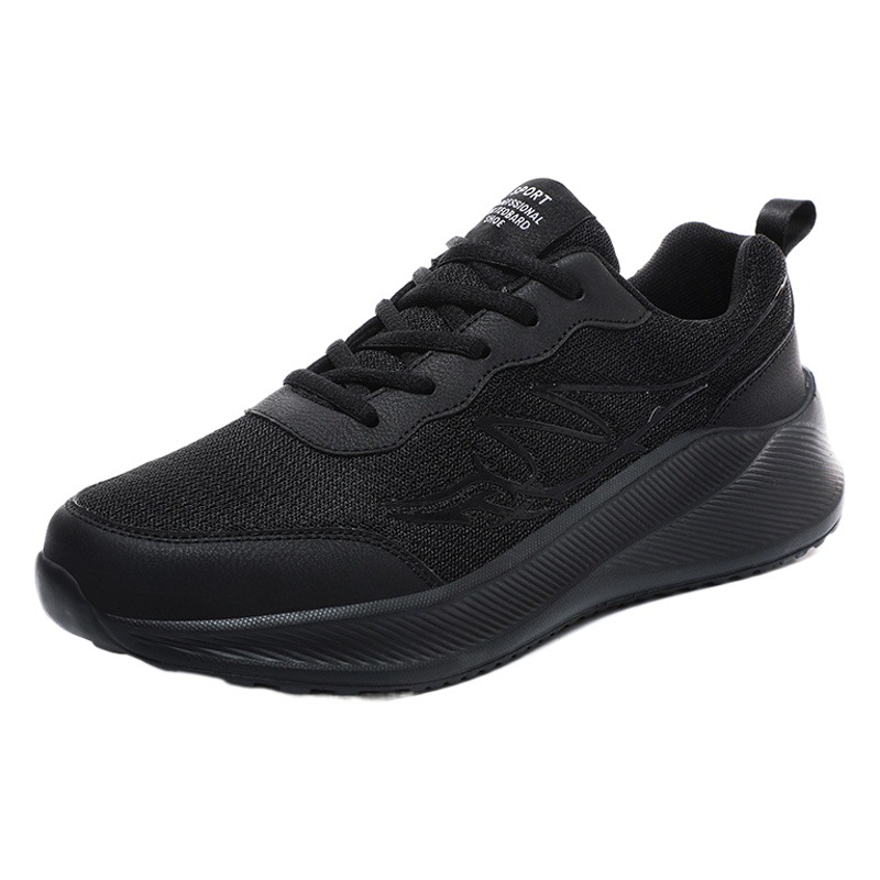 2025 Spring and Autumn Large Size Men's and Women's Shoes Lightweight Leather Sneakers Casual Running Shoes Wide Toe Wide Version Couple Shoes