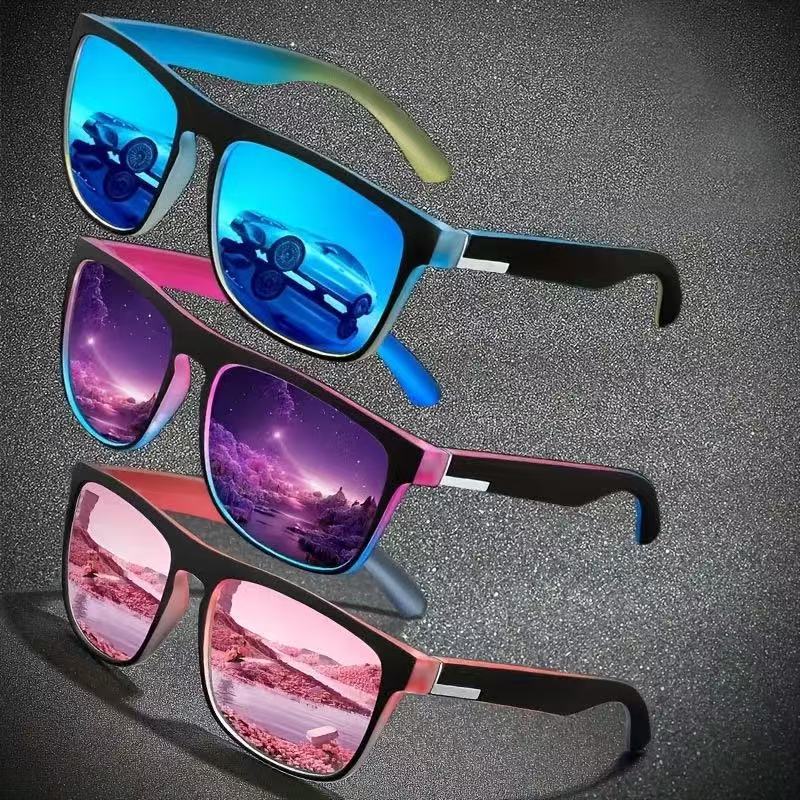 New Cross-Border Fashion Polarized Sunglasses for Men and Women, Suitable for Cycling and Driving, Uv Protection, Large Frame, Make the Face Look Smaller