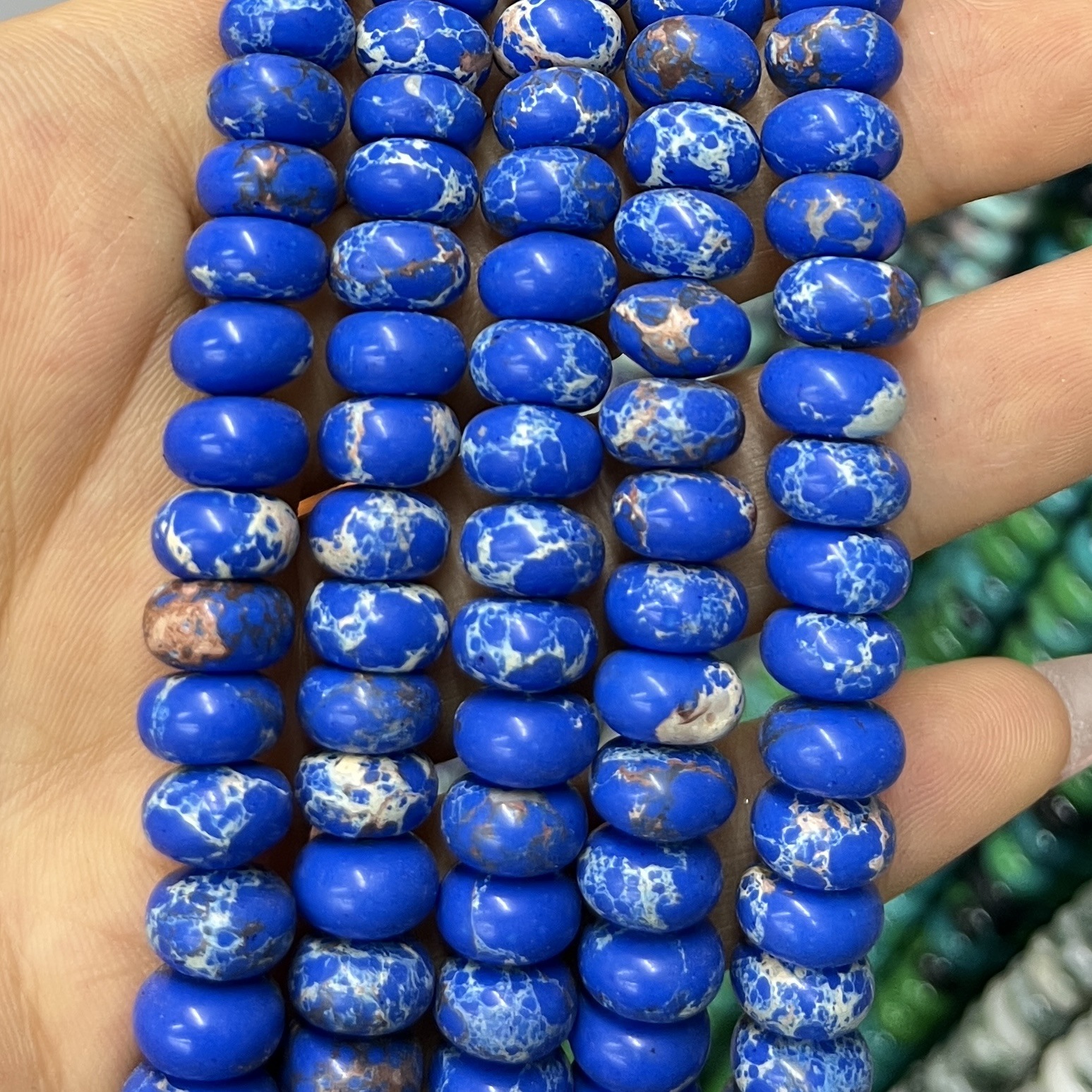 Piedra natural 5 * 8 Abaco Piedra Shoushan DIY accesorios de joyería collar de cuentas separadoras cuentas de posicionamiento cuentas al por mayor