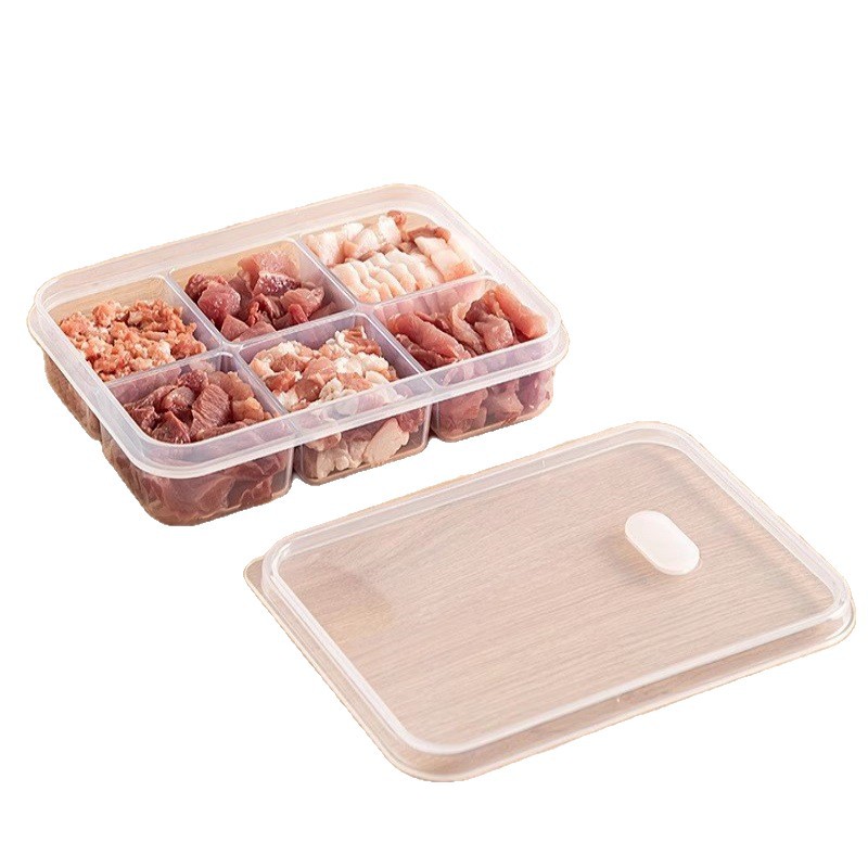 Household refrigerator crisper kitchen food frozen storage box with air holes fruit and vegetable frozen meat food packaging box 5