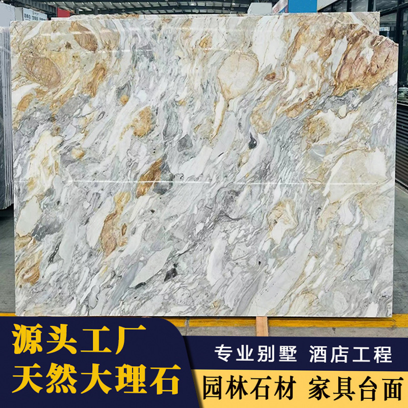 Universal Large Natural Marble Countertop for Small Apartments, Cabinet Island, Background Wall, Bathtub, Staircase, Villa